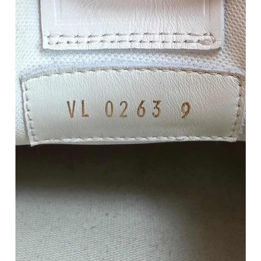 Size 9LV/10US - Louis Vuitton Damier White Orange Trainers - Picture 8 of 8